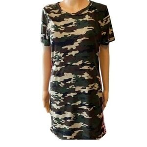 Bobbie Brooks Camouflage Stretchy Lightweight Comfortable Shirt Dress Women 2X